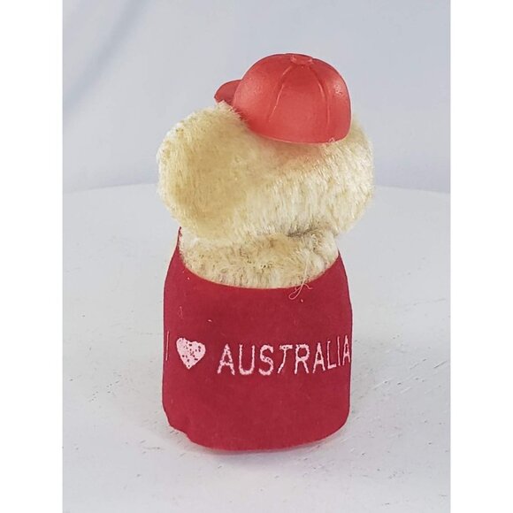 Vintage Australia Koala Flag Vest Clip On Plush Toy - Picture 2 of 7